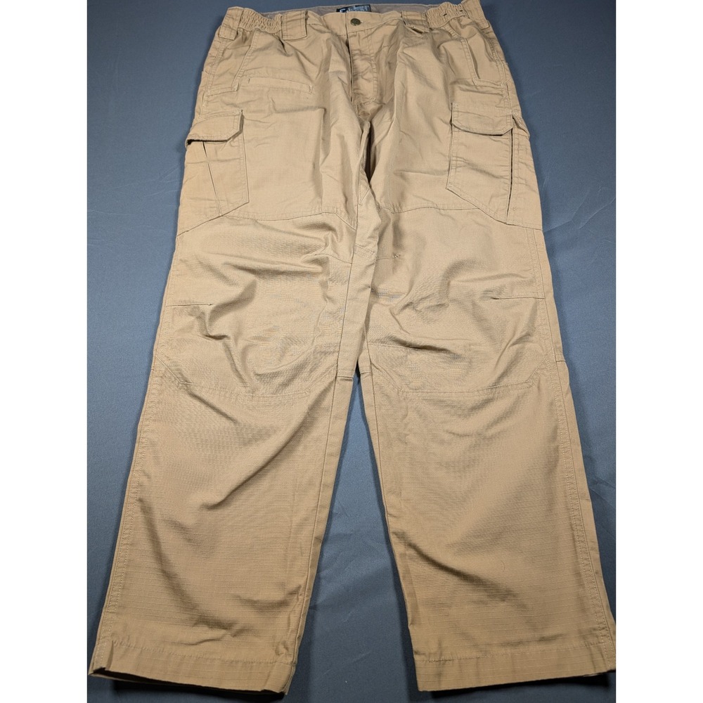 CQR Mens Tactical Cargo Pants Tan Khaki Ripstop Work Pants 38W x 30L